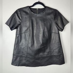 Banana Republic Genuine Lamb Leather Shirt Black Size XS.